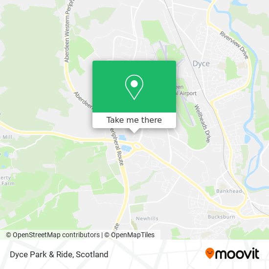 Dyce Park & Ride map