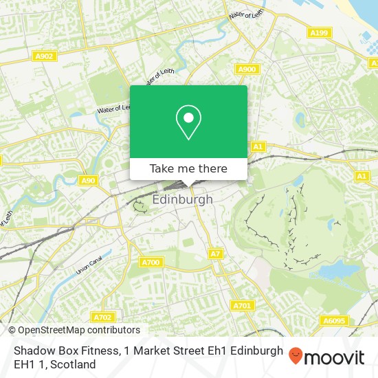 Shadow Box Fitness, 1 Market Street Eh1 Edinburgh EH1 1 map