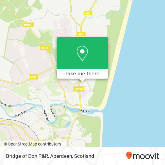 Bridge of Don P&R, Aberdeen map