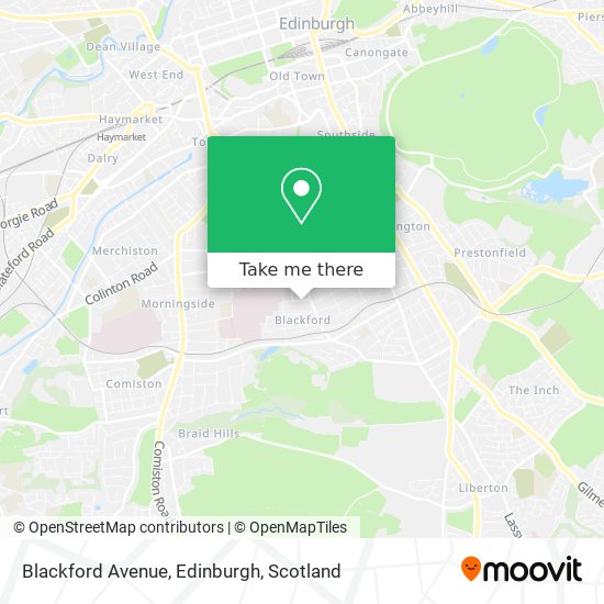 Blackford Avenue, Edinburgh map