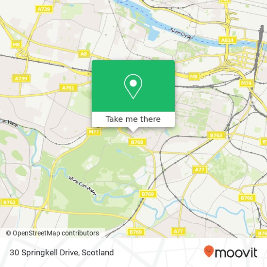 30 Springkell Drive, Pollokshields East Glasgow map