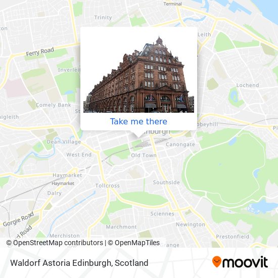 Waldorf Astoria Edinburgh map