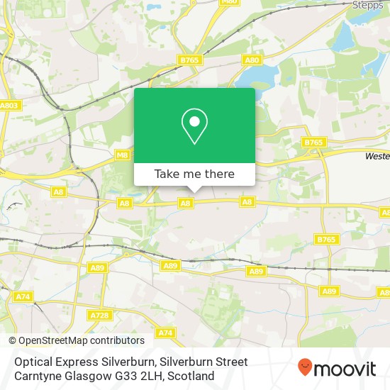 Optical Express Silverburn, Silverburn Street Carntyne Glasgow G33 2LH map