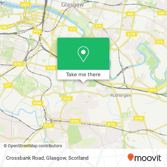 Crossbank Road, Glasgow map
