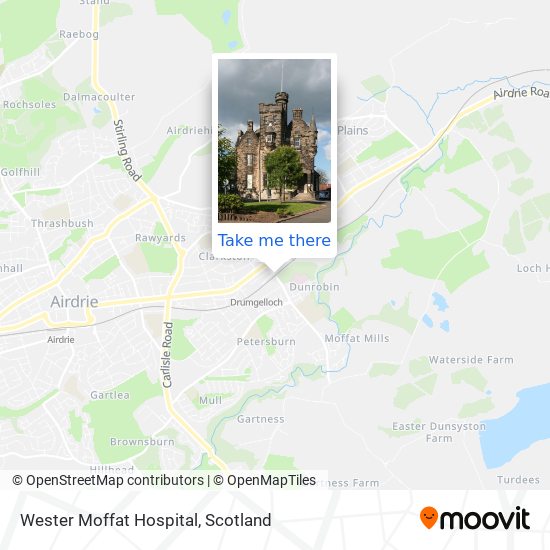 Wester Moffat Hospital map
