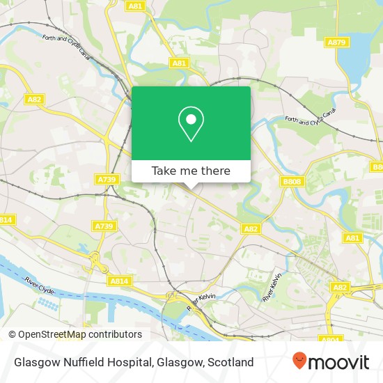 Glasgow Nuffield Hospital, Glasgow map