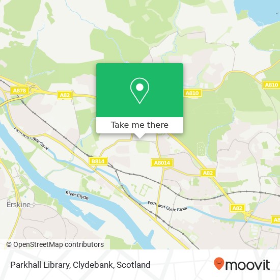 Parkhall Library, Clydebank map