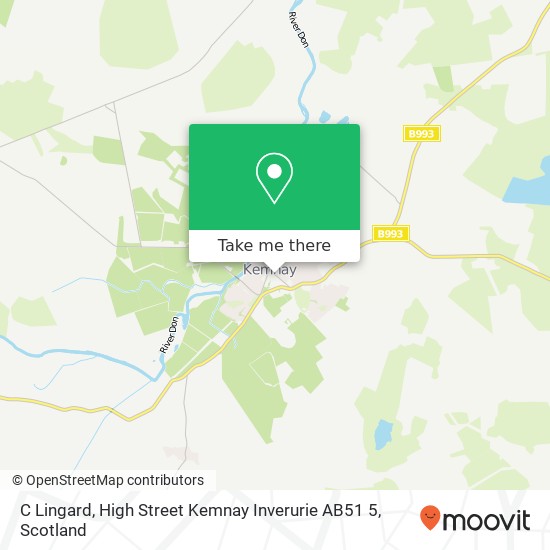 C Lingard, High Street Kemnay Inverurie AB51 5 map