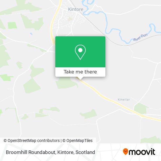 Broomhill Roundabout, Kintore map