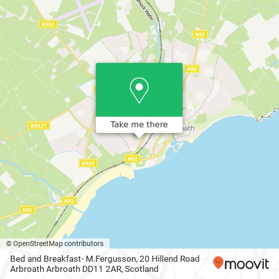 Bed and Breakfast- M.Fergusson, 20 Hillend Road Arbroath Arbroath DD11 2AR map