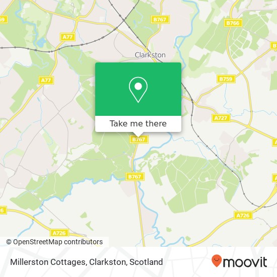 Millerston Cottages, Clarkston map