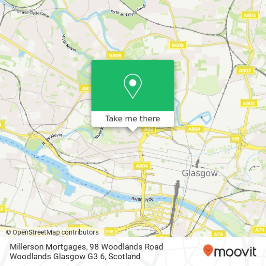 Millerson Mortgages, 98 Woodlands Road Woodlands Glasgow G3 6 map