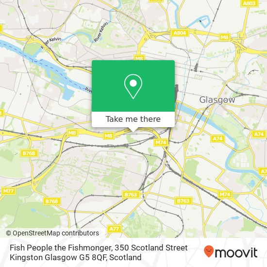 Fish People the Fishmonger, 350 Scotland Street Kingston Glasgow G5 8QF map