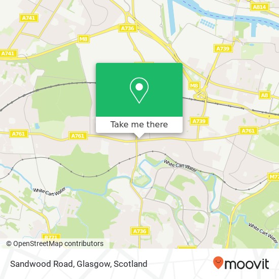 Sandwood Road, Glasgow map