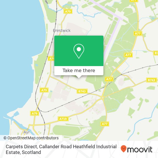 Carpets Direct, Callander Road Heathfield Industrial Estate map