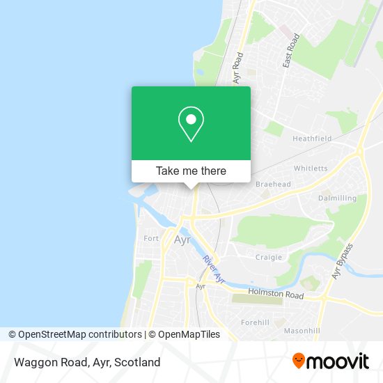 Waggon Road, Ayr map