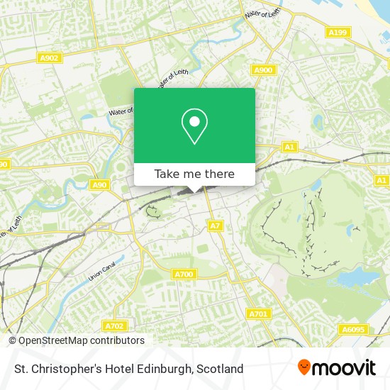St. Christopher's Hotel Edinburgh map