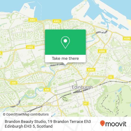 Brandon Beauty Studio, 19 Brandon Terrace Eh3 Edinburgh EH3 5 map