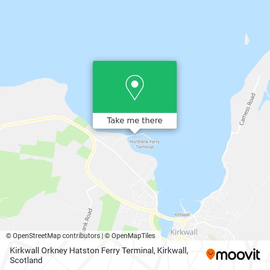 Kirkwall Orkney Hatston Ferry Terminal, Kirkwall map