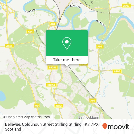 Bellevue, Colquhoun Street Stirling Stirling FK7 7PX map