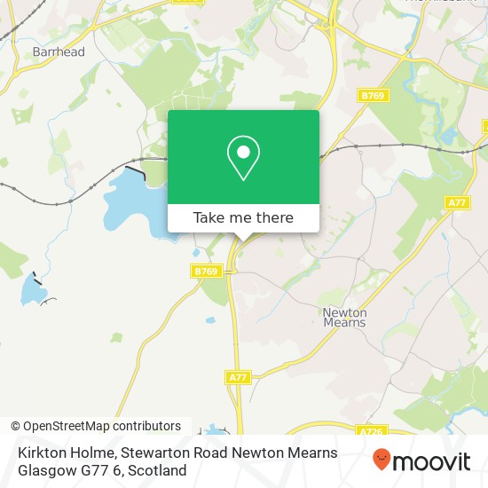 Kirkton Holme, Stewarton Road Newton Mearns Glasgow G77 6 map