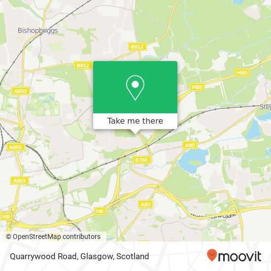 Quarrywood Road, Glasgow map