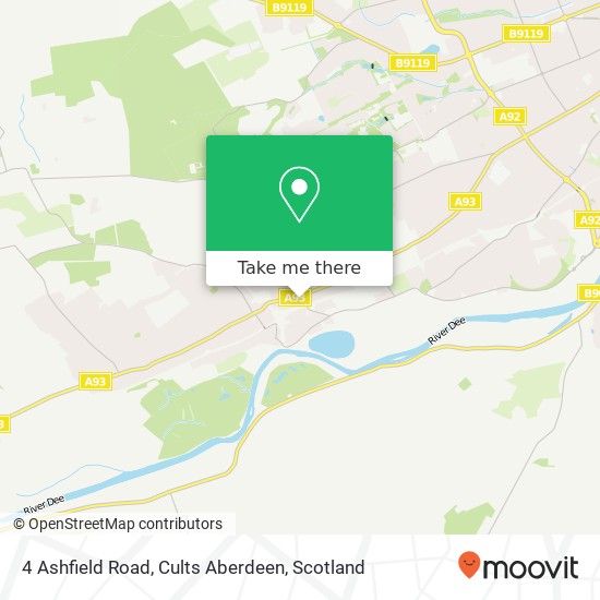 4 Ashfield Road, Cults Aberdeen map