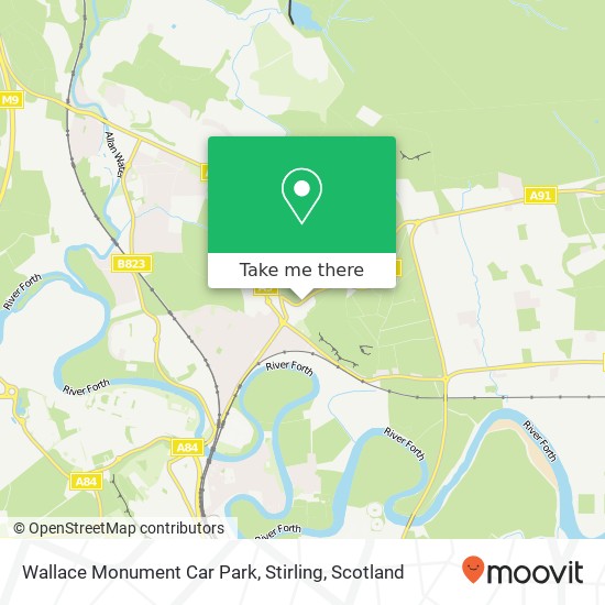 Wallace Monument Car Park, Stirling map