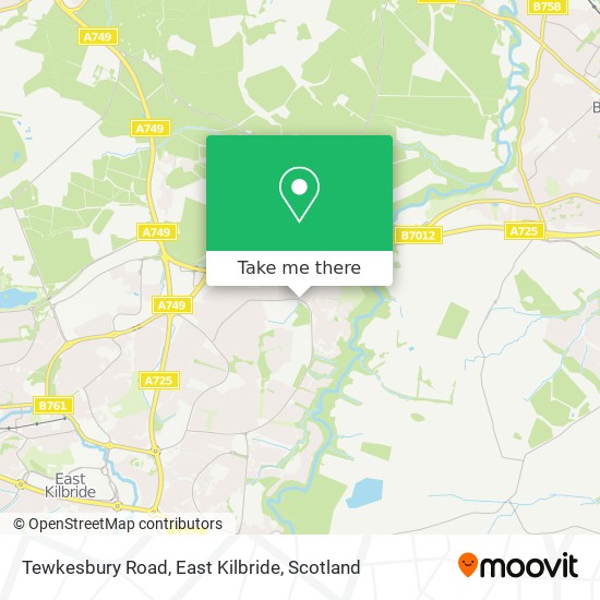 Tewkesbury Road, East Kilbride map