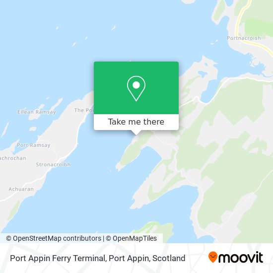 Port Appin Ferry Terminal, Port Appin map