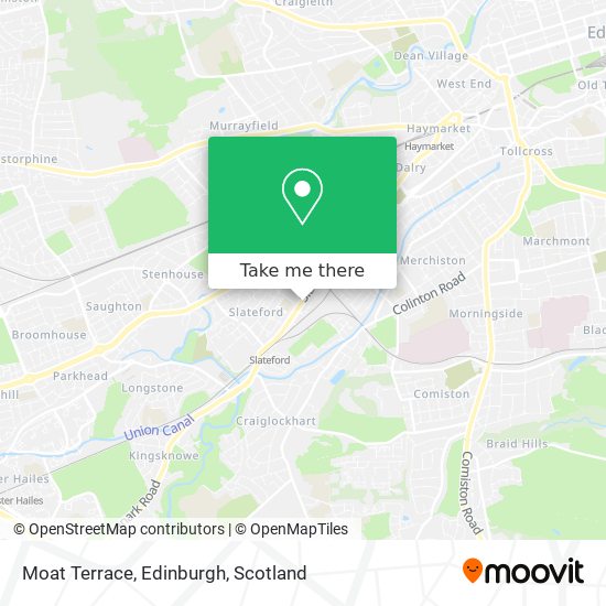Moat Terrace, Edinburgh map