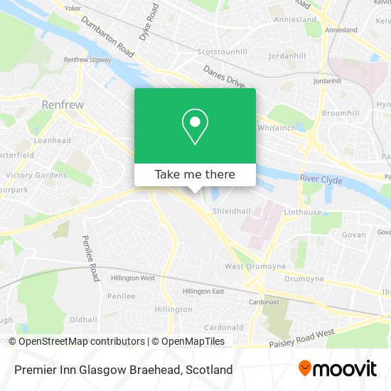 Premier Inn Glasgow Braehead map