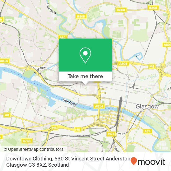 Downtown Clothing, 530 St Vincent Street Anderston Glasgow G3 8XZ map