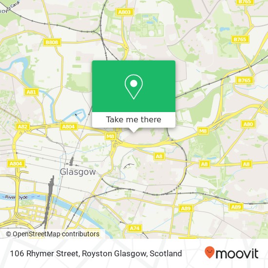 106 Rhymer Street, Royston Glasgow map