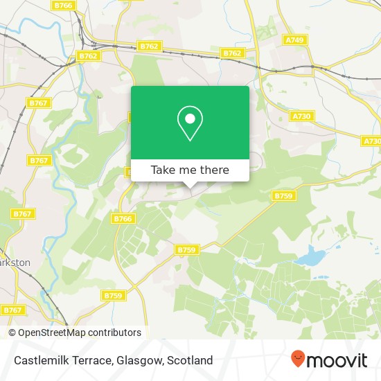 Castlemilk Terrace, Glasgow map
