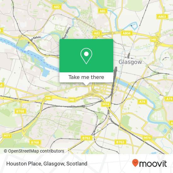 Houston Place, Glasgow map