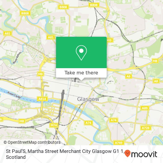 St Paul’S, Martha Street Merchant City Glasgow G1 1 map