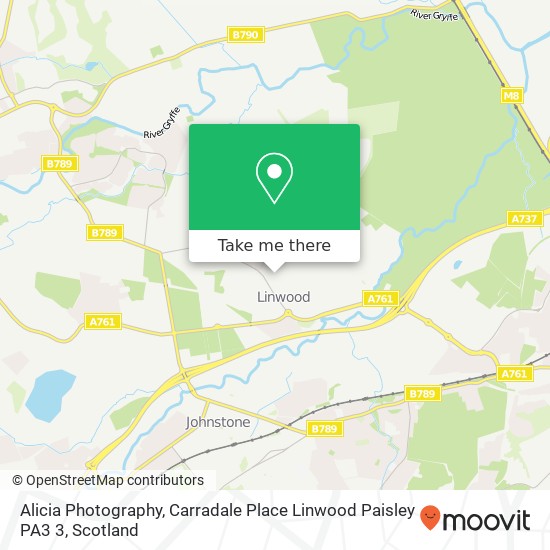 Alicia Photography, Carradale Place Linwood Paisley PA3 3 map