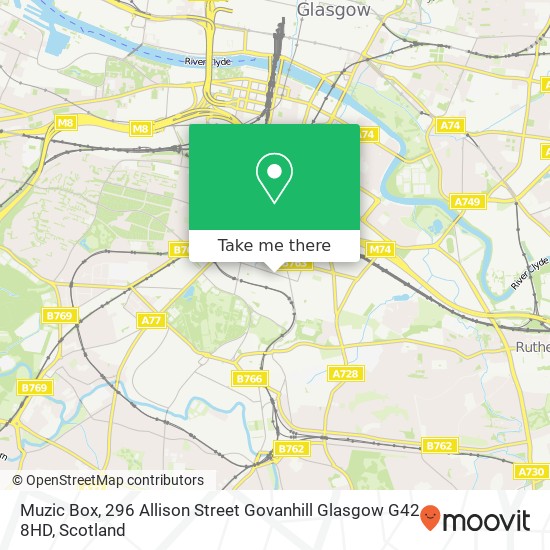 Muzic Box, 296 Allison Street Govanhill Glasgow G42 8HD map