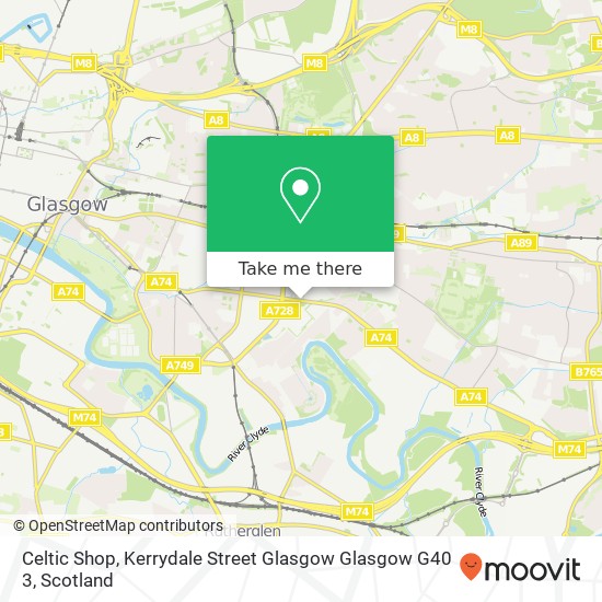Celtic Shop, Kerrydale Street Glasgow Glasgow G40 3 map