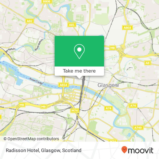 Radisson Hotel, Glasgow map