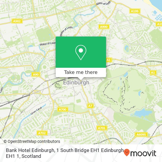 Bank Hotel Edinburgh, 1 South Bridge EH1 Edinburgh EH1 1 map