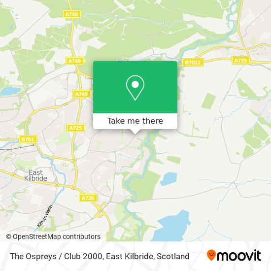 The Ospreys / Club 2000, East Kilbride map