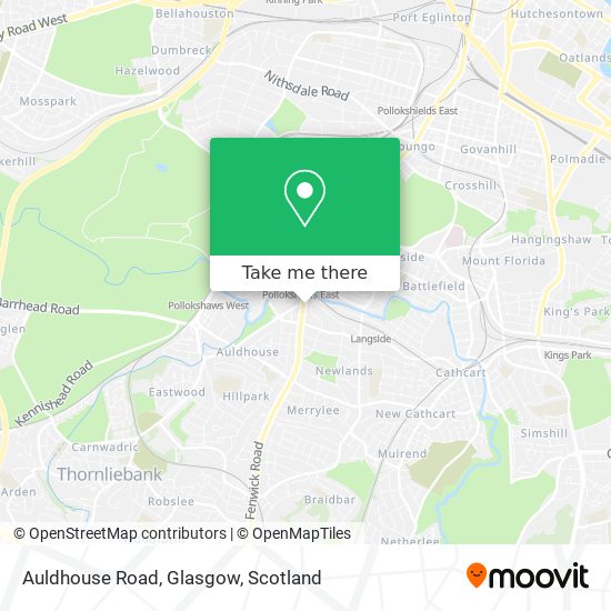 Auldhouse Road, Glasgow map