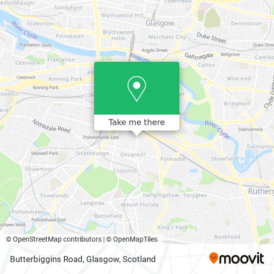 Butterbiggins Road, Glasgow map