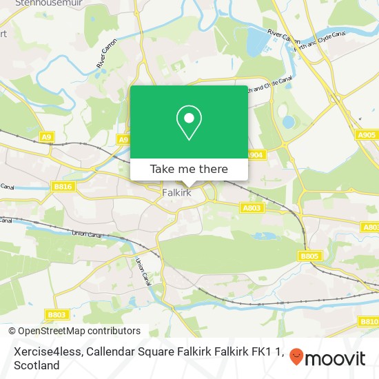 Xercise4less, Callendar Square Falkirk Falkirk FK1 1 map