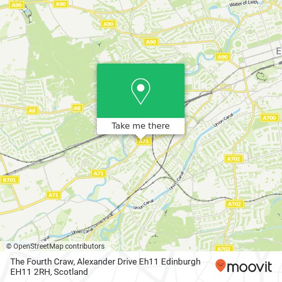 The Fourth Craw, Alexander Drive Eh11 Edinburgh EH11 2RH map