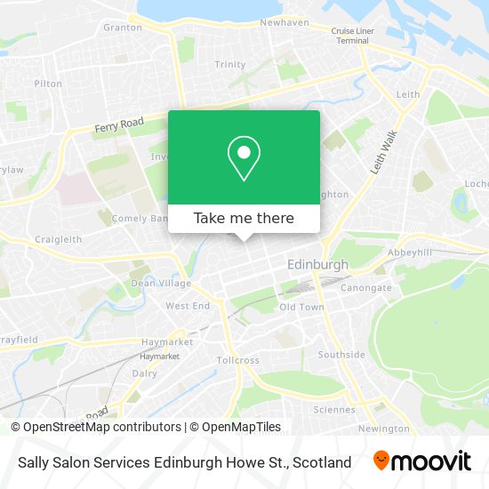 Sally Salon Services Edinburgh Howe St. map