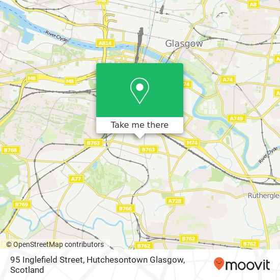 95 Inglefield Street, Hutchesontown Glasgow map