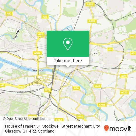 House of Fraser, 31 Stockwell Street Merchant City Glasgow G1 4RZ map
